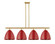 Ballston Four Light Island Pendant in Satin Gold (405|516-4I-SG-MBD-12-RD)