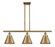 Ballston Urban Three Light Island Pendant in Brushed Brass (405|916-3I-BB-M13-BB)