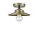 Nouveau One Light Semi-Flush Mount in Black Antique Brass (405|284-1C-BAB-M4-AB) Nouveau One Light Semi-Flush Mount in Black Antique Brass (405|284-1C-BAB-M4-AB)