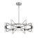 Mass Transit 12 Light Chandelier in Brushed Nickel With Sand Coal Highlights (42|P7872-420-L)