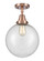 Caden LED Semi-Flush Mount in Antique Copper (405|447-1C-AC-G204-10-LED)