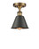 Ballston LED Semi-Flush Mount in Brushed Brass (405|516-1C-BB-M8-BK-LED)