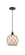 Edison One Light Mini Pendant in Matte Black (405|616-1P-BK-G121-8RB)