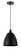 Edison One Light Mini Pendant in Matte Black (405|616-1P-BK-MBD-9-BK)