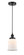 Edison One Light Mini Pendant in Matte Black (405|616-1PH-BK-G181)