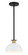 Gigi One Light Pendant in Black + Aged Brass (60|GIG-813-BK-AG)
