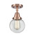 Caden One Light Semi-Flush Mount in Antique Copper (405|447-1C-AC-G202-6)
