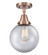 Caden One Light Flush Mount in Antique Copper (405|447-1C-AC-G202-8)