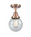 Caden One Light Flush Mount in Antique Copper (405|447-1C-AC-G204-6)