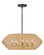 Luca LED Pendant in Black with Camel Rattan shade (13|40384BLK-CML)
