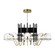 Crosby LED Chandelier in Glossy Black/Natural Brass (182|700CRBY9BNB-LED927-277)