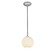Japanese Lantern One Light Pendant in Brushed Steel (18|28085-1R-BS/WHTLN)