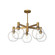 Castilla Five Light Chandelier in Aged Gold/Clear Glass (452|CH506129AGCL)