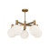 Castilla Five Light Chandelier in Aged Gold/Opal Matte Glass (452|CH506129AGOP)