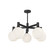 Castilla Five Light Chandelier in Matte Black/Opal Matte Glass (452|CH506129MBOP)