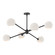 Willow Six Light Chandelier in Matte Black/Opal Matte Glass (452|CH548637MBOP)