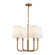 Plisse Four Light Chandelier in Aged Gold/Opal Matte Glass (452|CH628423AGOP)