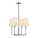 Plisse Four Light Chandelier in Chrome/Opal Matte Glass (452|CH628423CHOP)