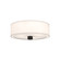 Theo Three Light Flush Mount in Matte Black/White Linen (452|FM547924MBWL)