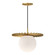 Plume One Light Pendant in Brushed Gold/Opal Matte Glass (452|PD501214BGOP)