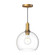 Castilla One Light Pendant in Aged Gold/Clear Glass (452|PD506210AGCL)
