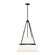 Oliver One Light Pendant in Matte Black/White Linen (452|PD546719MBWL)