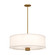 Theo Three Light Pendant in Aged Gold/White Linen (452|PD547924AGWL)