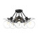 Francesca Five Light Semi-Flush Mount in Clear Glass/Matte Black (452|SF517220MBCL)