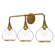 Hazel Three Light Bathroom Fixtures in Aged Gold/Clear Glass (452|VL524326AGCL)