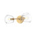 Willow Two Light Vanity in Brushed Gold/Clear Glass (452|WV548217BGCL)