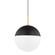 Renee One Light Pendant in Aged Brass/Black (428|H344701L-AGB/BK)
