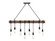 Burgess Eight Light Linear Chandelier in Durango (51|1-990-8-41)