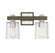 Halifax Two Light Bath Bar in Satin Nickel with Gray Wood (51|8-1255-2-165)