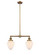 Franklin Restoration Two Light Island Pendant in Brushed Brass (405|209-BB-G661-7)