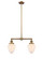 Franklin Restoration Two Light Island Pendant in Brushed Brass (405|209-BB-G661-7)