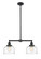 Franklin Restoration Two Light Island Pendant in Oil Rubbed Bronze (405|209-OB-G713)
