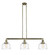 Franklin Restoration Three Light Island Pendant in Antique Brass (405|213-AB-G713)
