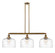 Franklin Restoration Three Light Island Pendant in Brushed Brass (405|213-BB-G713-L)