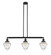 Franklin Restoration Three Light Island Pendant in Matte Black (405|213-BK-G664-7)