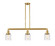 Franklin Restoration Three Light Island Pendant in Satin Gold (405|213-SG-G513)