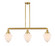 Franklin Restoration Three Light Island Pendant in Satin Gold (405|213-SG-G661-7)