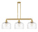 Franklin Restoration Three Light Island Pendant in Satin Gold (405|213-SG-G713-L)