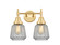 Caden Two Light Bath Vanity in Satin Gold (405|447-2W-SG-G142)