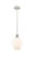 Ballston One Light Mini Pendant in White Polished Chrome (405|516-1P-WPC-G651-8)