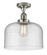 Franklin Restoration One Light Semi-Flush Mount in Antique Brass (405|517-1CH-AB-G713-L)
