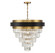 Marquise Nine Light Chandelier in Matte Black with Warm Brass Accents (51|1-1668-9-143)