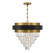 Marquise Four Light Chandelier in Matte Black with Warm Brass Accents (51|1-1669-4-143)
