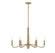 Cannon Six Light Chandelier in Warm Brass and Rope (51|1-1824-6-320)