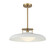 Gavin One Light Pendant in White with Warm Brass Accents (51|7-1690-1-142)