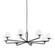 Ozias Eight Light Chandelier in Black Iron (67|F2550-BI)